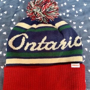 Toque with Ontario print (never worn)